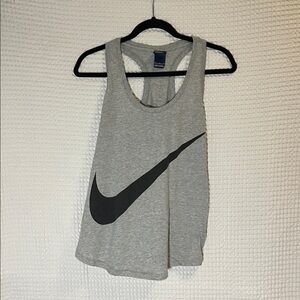 Nike Heather Gray Tank with Black Swoosh